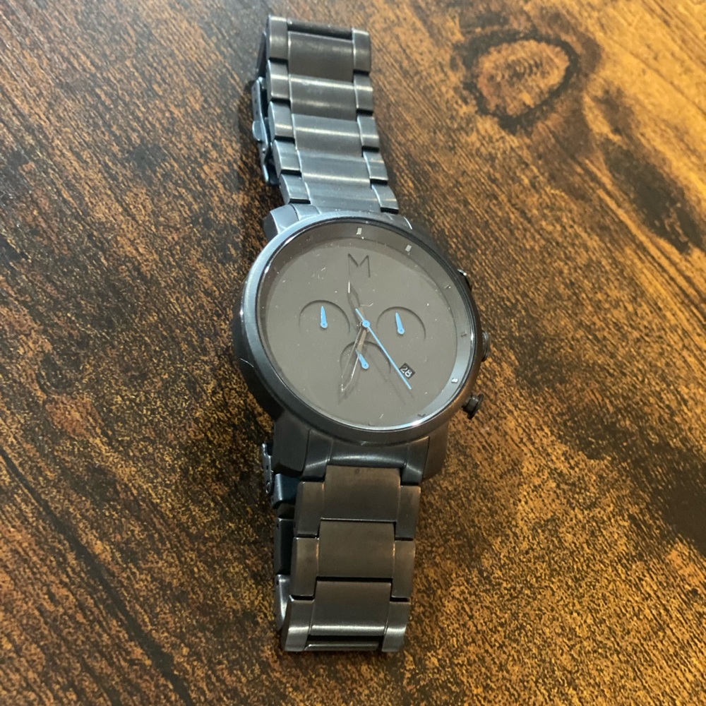 Like New Men’s MVMT Watch - Black Chrono Gunmetal